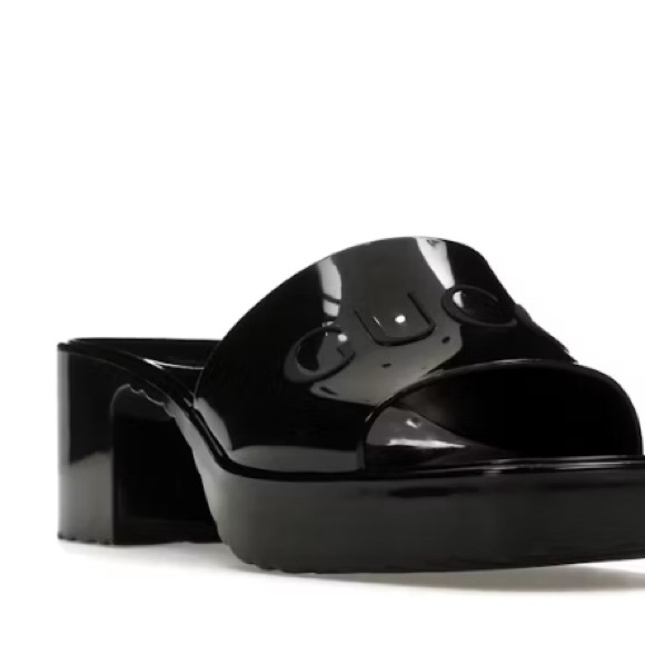 GUCCI Black Rubber Mules! - Picture 1 of 10